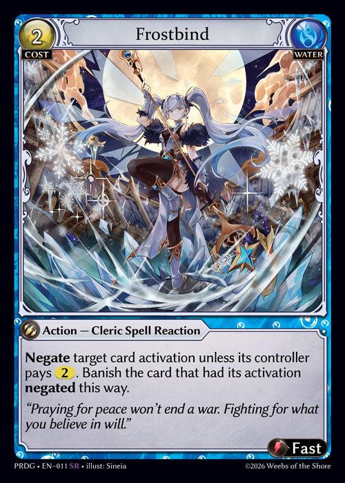 [011]【EN】【Grimoire FOIL】Frostbind【PRDG】[SR][Water]