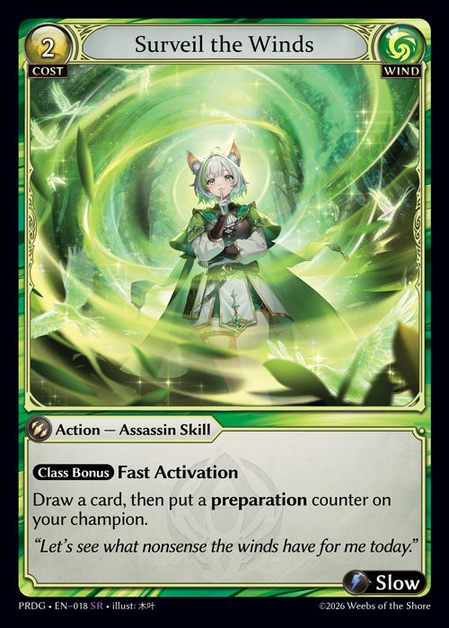 [018]【EN】【Grimoire FOIL】Surveil the Winds【PRDG】[SR][Wind]