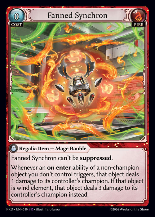 [019]【EN】【FOIL】Fanned Synchron【PRD】[SR][Fire]