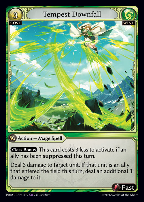 [019]【EN】【Grimoire FOIL】Tempest Downfall【PRDG】[SR][Wind]