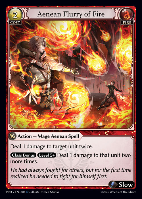[104]【EN】【FOIL】Aenean Flurry of Fire【PRD】[R][Fire]