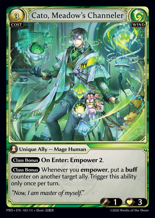 [183]【EN】Cato, Meadow's Channeler【PRD】[SR][Wind]
