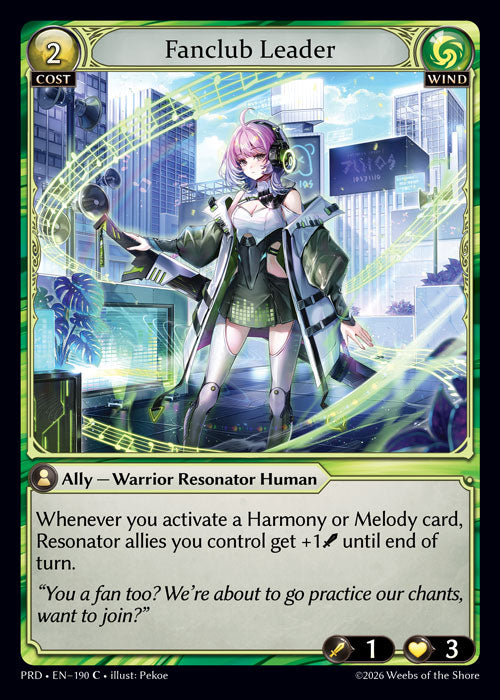 [190]【EN】Fanclub Leader【PRD】[C][Wind]