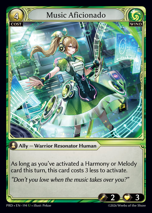[194]【EN】【FOIL】Music Aficionado【PRD】[U][Wind]