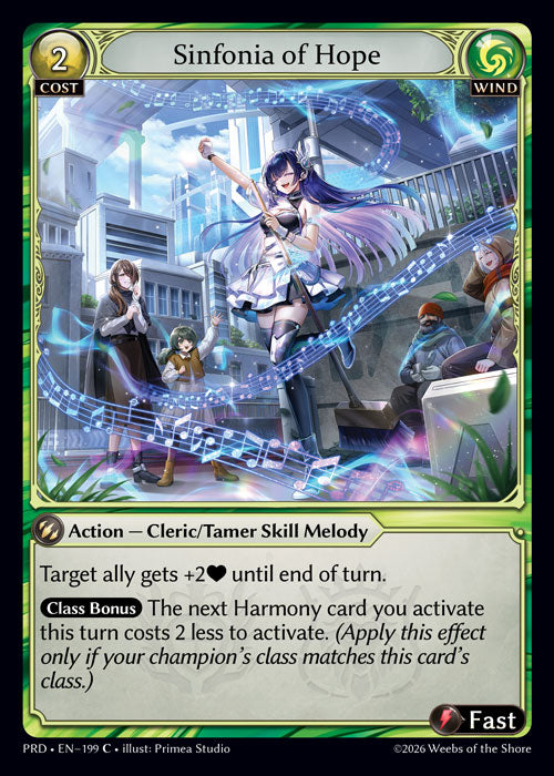 [199]【EN】【FOIL】Sinfonia of Hope【PRD】[C][Wind]