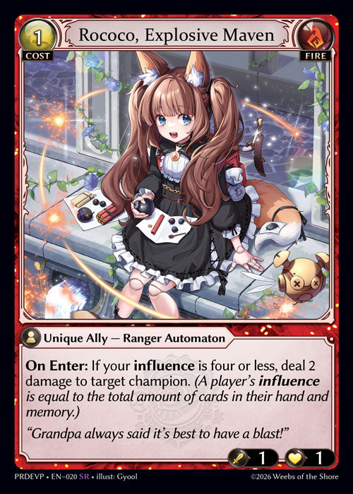 [020]【EN】Rococo, Explosive Maven【PRDEVP】[SR][Fire]