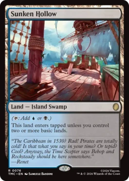 [076]【EN】【サージFOIL】窪み渓谷/Sunken Hollow【TMC】[R][土地]