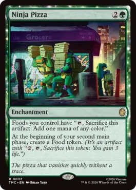[032]【EN】【サージFOIL】ニンジャ・ピザ/Ninja Pizza【TMC】[R][緑]