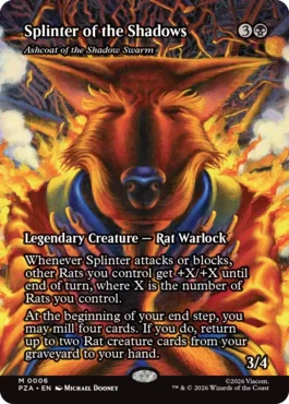 [006]【EN】【FOIL】■ボーダーレス■影の群れの灰毛/Ashcoat of the Shadow Swarm【PZA】[M][黒]