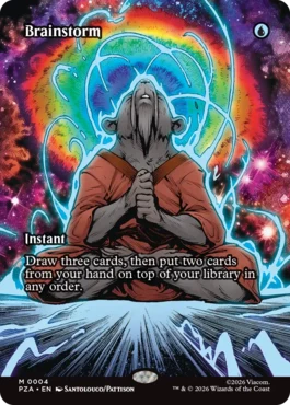 [004]【EN】【FOIL】■ボーダーレス■渦まく知識/Brainstorm【PZA】[M][青]