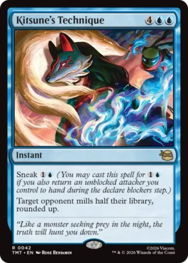 [042]【EN】【FOIL】キツネの奥義/Kitsune's Technique【TMT】[R][青]