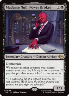 [066]【EN】【FOIL】権力の仲買人、マダム・ヌル/Madame Null, Power Broker【TMT】[R][黒]