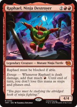 [102]【EN】【FOIL】破壊のニンジャ、ラファエロ/Raphael, Ninja Destroyer【TMT】[M][赤]
