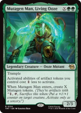 [124]【EN】【FOIL】生けるスライム、ミュータンジェンマン/Mutagen Man, Living Ooze【TMT】[R][緑]