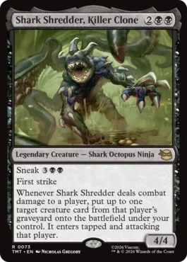 [073]【EN】【FOIL】殺し屋クローン、シャークシュレッダー/Shark Shredder, Killer Clone【TMT】[R][黒]