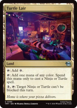 [190]【EN】【FOIL】タートルズの隠れ家/Turtle Lair【TMT】[U][土地]
