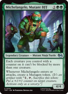 [120]【EN】ミュータントの親友、ミケランジェロ/Michelangelo, Mutant BFF【TMT】[U][緑]