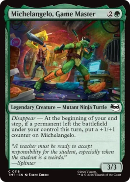[118]【EN】ゲームマスター、ミケランジェロ/Michelangelo, Game Master【TMT】[C][緑]