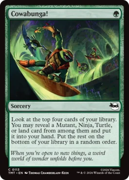[113]【EN】【FOIL】カワバンガ！/Cowabunga!【TMT】[C][緑]