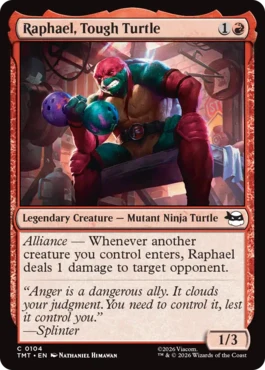 [104]【EN】タフなタートル、ラファエロ/Raphael, Tough Turtle【TMT】[C][赤]