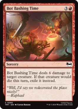 [085]【EN】【FOIL】ボット叩きタイム/Bot Bashing Time【TMT】[C][赤]