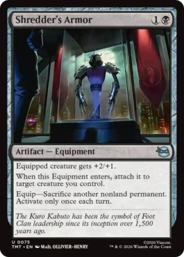 [075]【EN】【FOIL】シュレッダーの甲冑/Shredder's Armor【TMT】[U][黒]