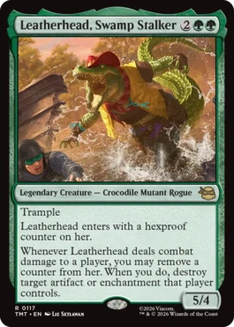 [117]【EN】沼地のハンター、レザーヘッド/Leatherhead, Swamp Stalker【TMT】[R][緑]