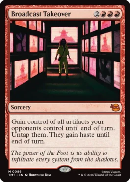 [086]【EN】【FOIL】電波ジャック/Broadcast Takeover【TMT】[M][赤]