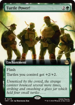 [275]【EN】【FOIL】■拡張アート■タートル・パワー！/Turtle Power!【TMT】[R][緑]