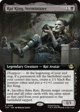 [266]【EN】【FOIL】■拡張アート■害獣マスター、ラットキング/Rat King, Verminister【TMT】[R][黒]