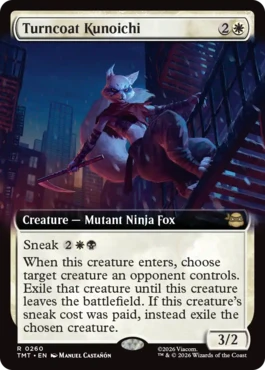 [260]【EN】【FOIL】■拡張アート■裏切りのくノ一/Turncoat Kunoichi【TMT】[R][白]