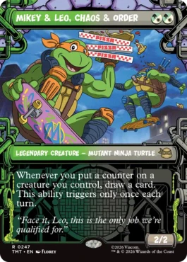 [247]【EN】【FOIL】■ショーケース■混沌と秩序、マイキーとレオ/Mikey & Leo, Chaos & Order【TMT】[R][多色]