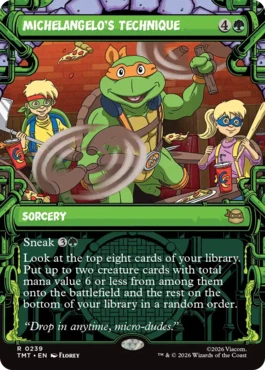 [239]【EN】【FOIL】■ショーケース■ミケランジェロの奥義/Michelangelo's Technique【TMT】[R][緑]