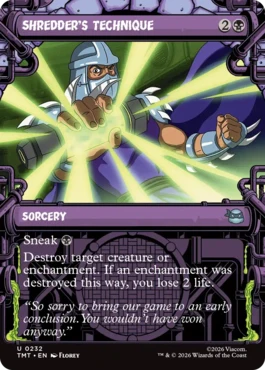[232]【EN】【FOIL】■ショーケース■シュレッダーの奥義/Shredder's Technique【TMT】[U][黒]