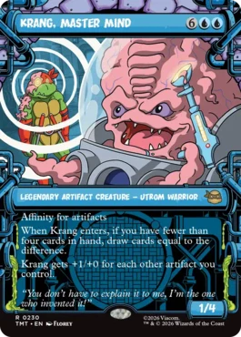[230]【EN】【FOIL】■ショーケース■大いなる脳ミソ、クランゲ/Krang, Master Mind【TMT】[R][青]