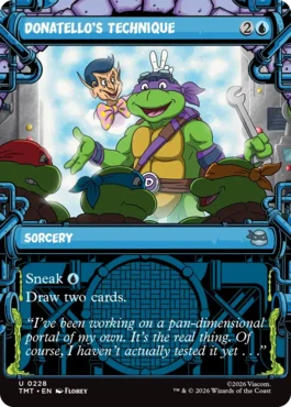 [228]【EN】【FOIL】■ショーケース■ドナテロの奥義/Donatello's Technique【TMT】[U][青]