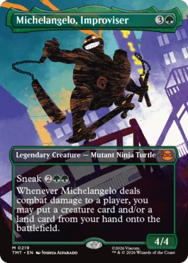 [219]【EN】【FOIL】■ボーダーレス■即興役者、ミケランジェロ/Michelangelo, Improviser【TMT】[M][緑]