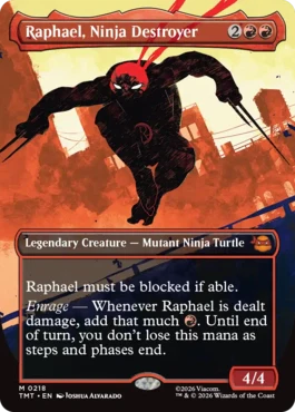 [218]【EN】【FOIL】■ボーダーレス■破壊のニンジャ、ラファエロ/Raphael, Ninja Destroyer【TMT】[M][赤]