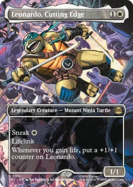 [211]【EN】【FOIL】■ボーダーレス■鋭い切先、レオナルド/Leonardo, Cutting Edge【TMT】[R][白]