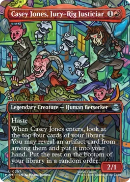 [207]【EN】【FOIL】■ボーダーレス■即席ヒーロー、ケイシー・ジョーンズ/Casey Jones, Jury-Rig Justiciar【TMT】[U][赤]