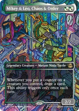 [200]【EN】【FOIL】■ボーダーレス■混沌と秩序、マイキーとレオ/Mikey & Leo, Chaos & Order【TMT】[R][多色]