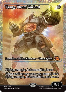 [300]【EN】【フラクチャーFOIL】■ショーケース■ユートロムの武人、クランゲ/Krang, Utrom Warlord【TMT】[M][茶]