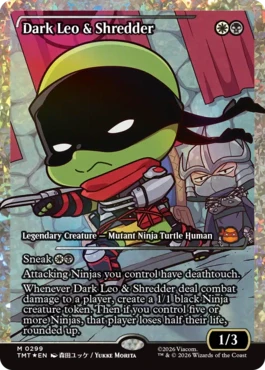 [299]【EN】【フラクチャーFOIL】■ショーケース■ダーク・レオとシュレッダー/Dark Leo & Shredder【TMT】[M][多色]