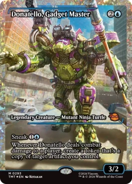 [293]【EN】【フラクチャーFOIL】■ショーケース■ガジェットマスター、ドナテロ/Donatello, Gadget Master【TMT】[M][青]