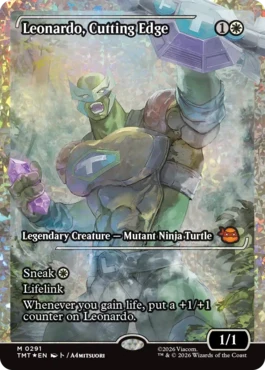[291]【EN】【フラクチャーFOIL】■ショーケース■鋭い切先、レオナルド/Leonardo, Cutting Edge【TMT】[M][白]