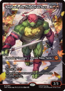 [287]【EN】【FOIL】■ショーケース■ナイトウォッチャー、ラファエロ/Raphael, the Nightwatcher【TMT】[M][赤]