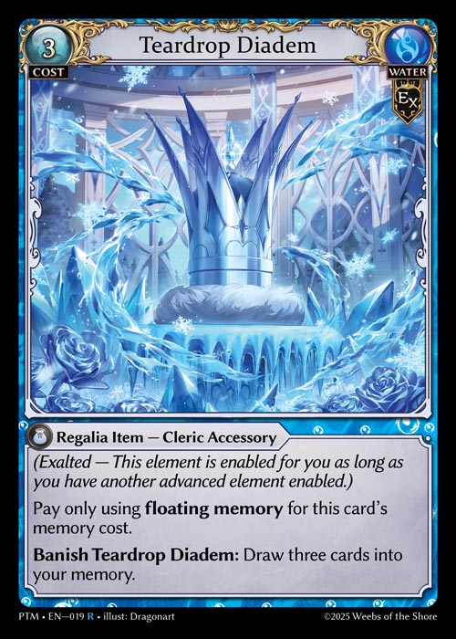 [019]【EN】【FOIL】Teardrop Diadem【PTM】[R][Water]