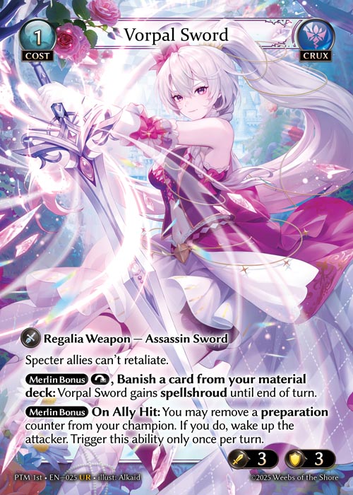 [025]【EN】【FOIL】Vorpal Sword【PTM1st】[UR][Crux]