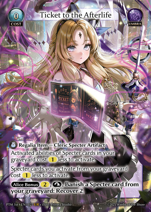 [027]【EN】【FOIL】Ticket to the Afterlife【PTM1st】[UR][Umbra]