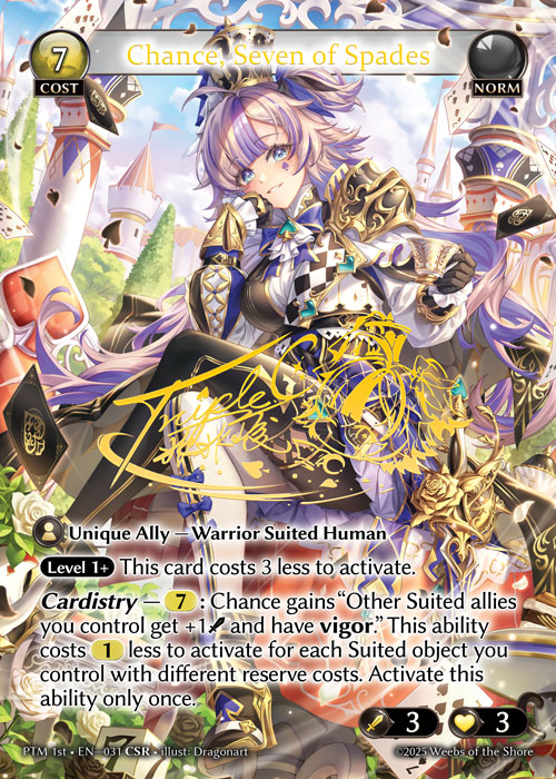 [031]【EN】【FOIL】Chance, Seven of Spades【PTM1st】[CSR][Norm]